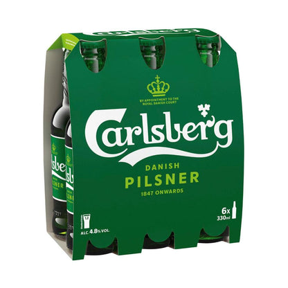 Carlsberg Green Bottle 330ml - 6 Pack