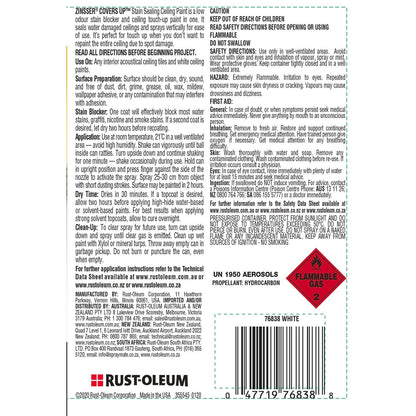 Zinsser Covers Up Stain Sealing Ceiling Paint - 369g