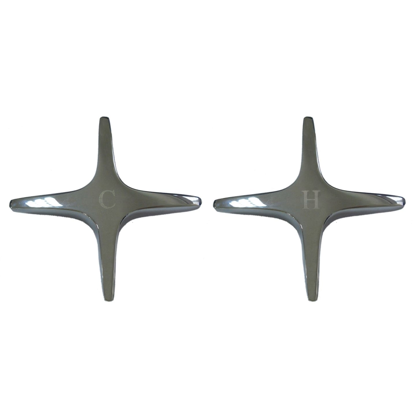 Shaw Mason Chrome Cross Style Star Tap Handles - 73mm