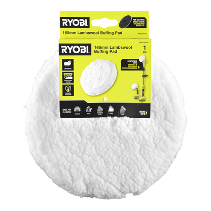 Ryobi Lambswool Buffing Pad - 165mm