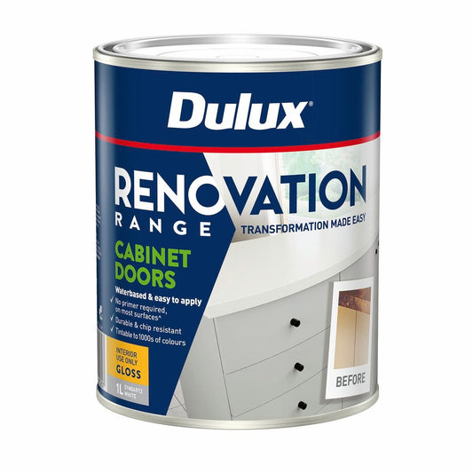 Dulux Renovation Range Cabinet Doors Gloss 1L - White - 1L
