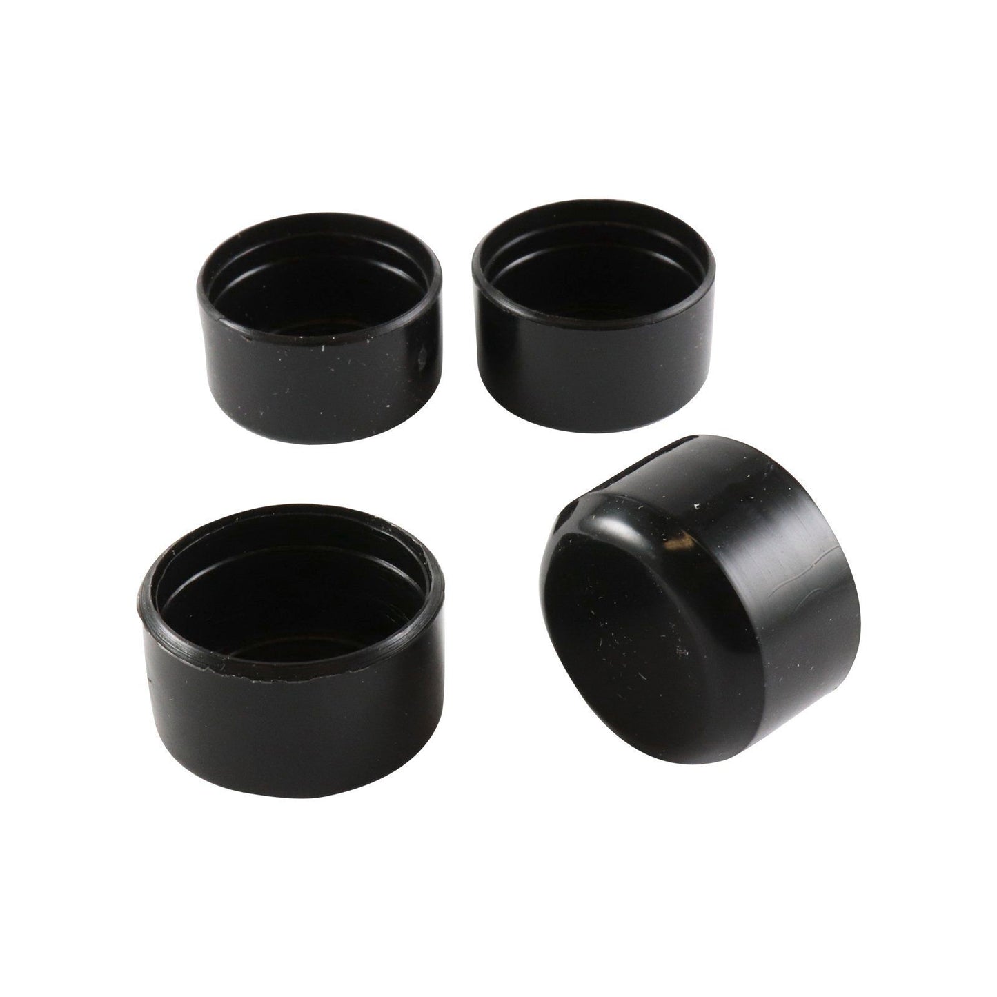 Surface Gard Black Round Plastic External Chair Tip - 25mm - 4 Pack
