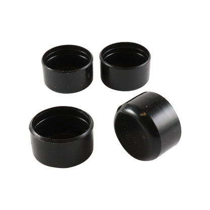 Surface Gard Black Round Plastic External Chair Tip - 25mm - 4 Pack