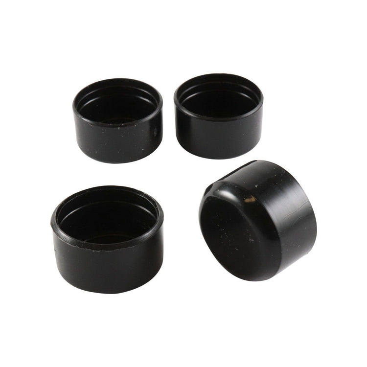Surface Gard Black Round Plastic External Chair Tip 25mm 4 Pack
