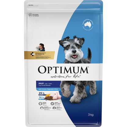 Optimum Adult Toy Small Breed Dry Dog Food Chicken, Veg & Rice 3kg