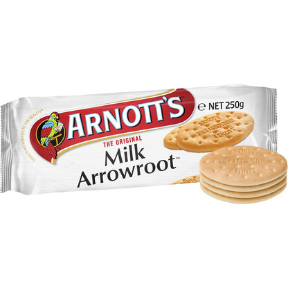 Arnott's Milk Arrowroot Plain Biscuits Biscuits 250g