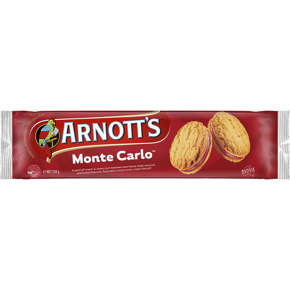 Arnotts Monte Carlo Cream Biscuits 250g