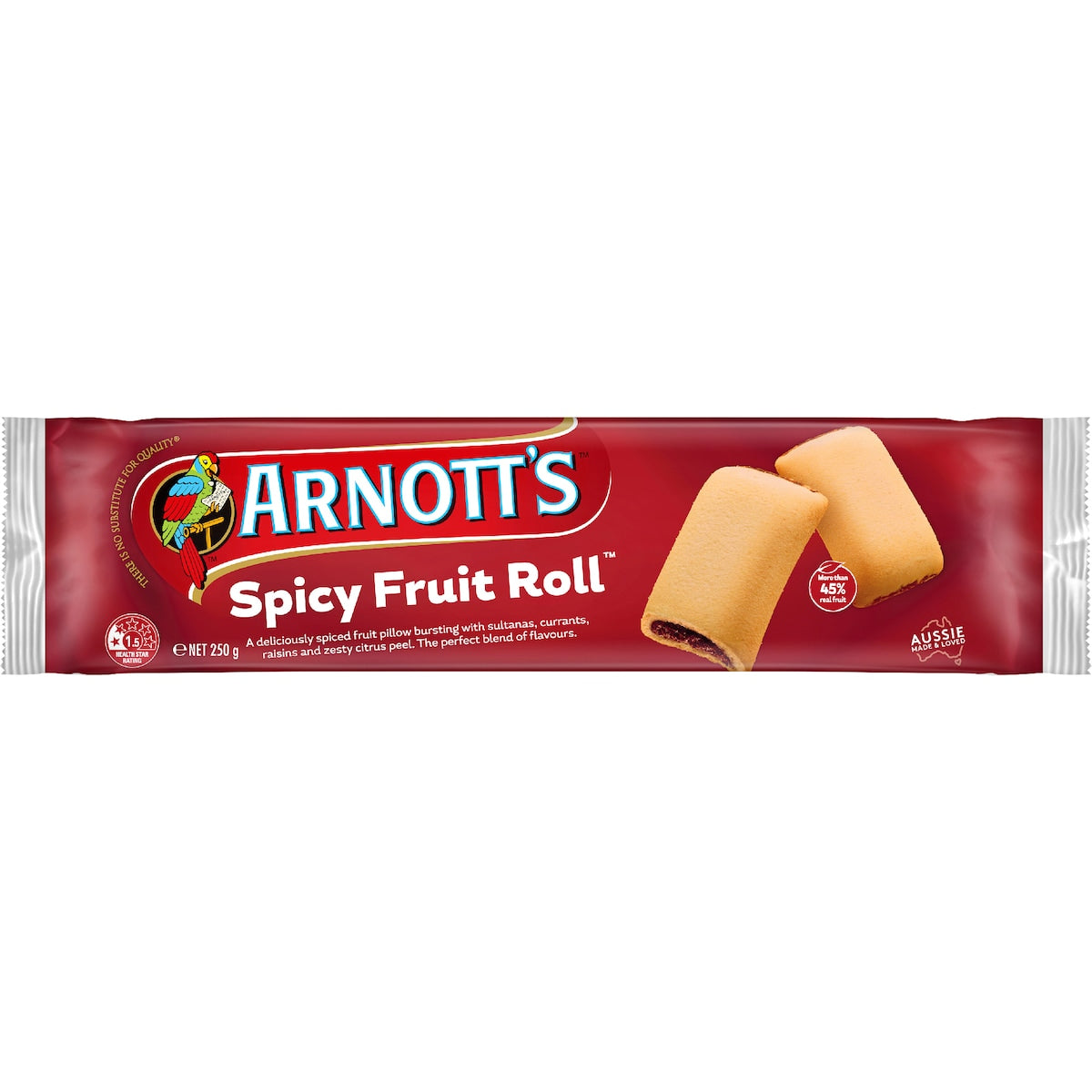 Arnotts Spicy Fruit Roll Biscuits Biscuits 250g