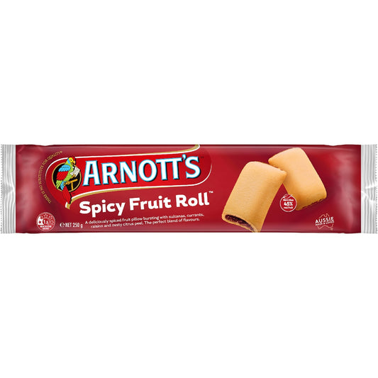 Arnotts Spicy Fruit Roll Biscuits Biscuits 250g