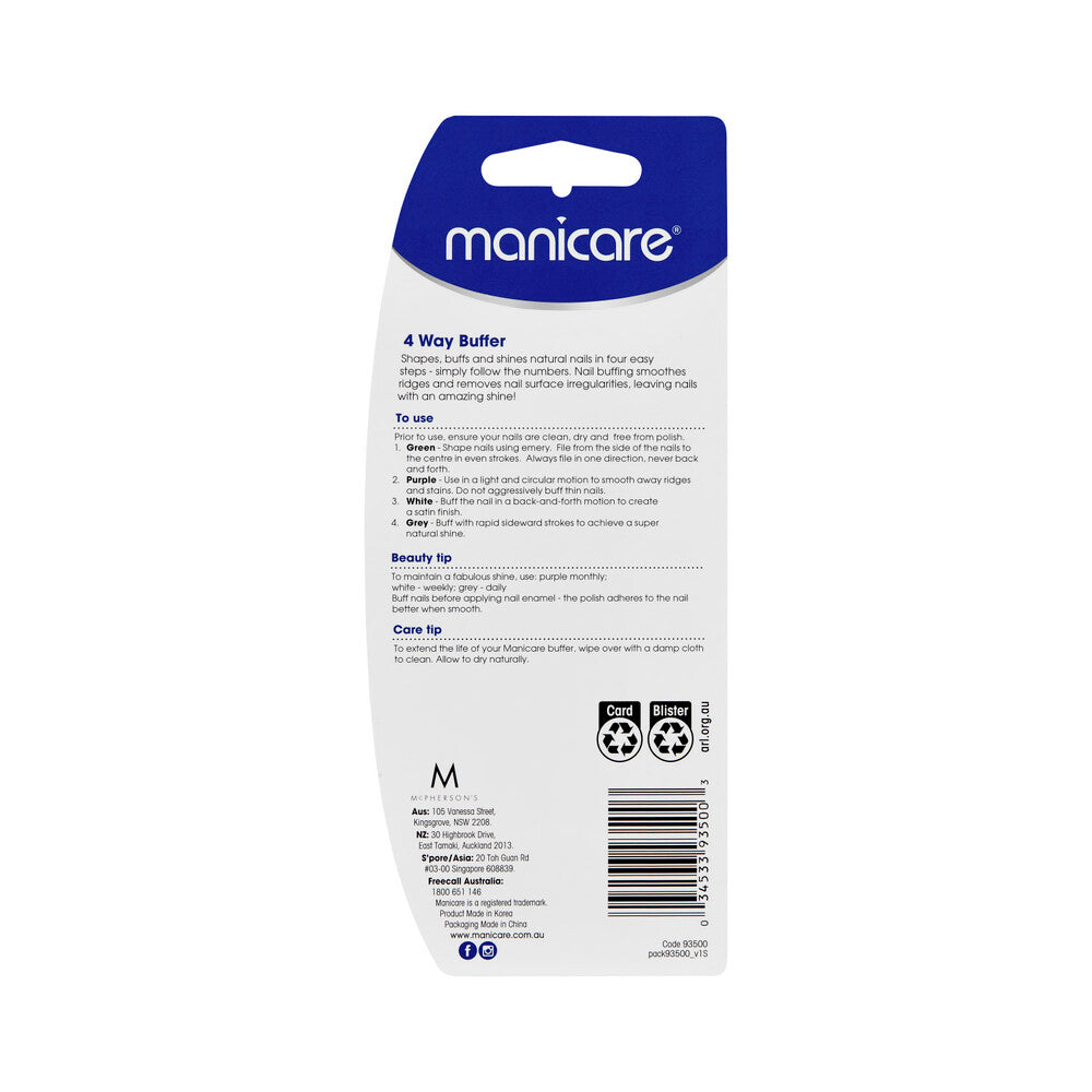 Manicare 4 Way Buffer Black - 1 pack