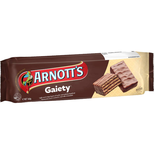 Arnott's Gaiety Chocolate Wafer Biscuits 160g