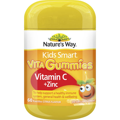 Natures Way Kids Smart Vita Gummies Vitamin C + Zinc 60 pack