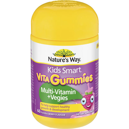 Natures Way Kids Smart Vita Gummies Multi + Vegies 60 pack