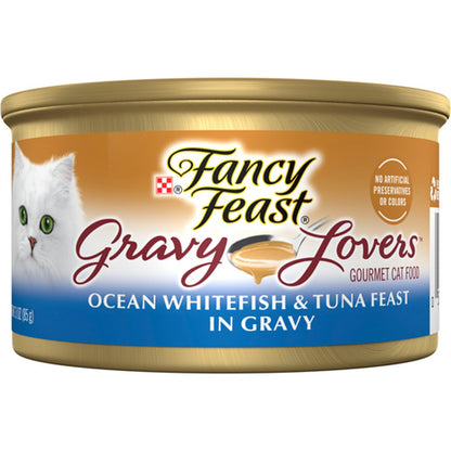 Fancy Feast Adult Gravy Lovers Ocean Whitefish & Tuna Wet Cat Food 85g