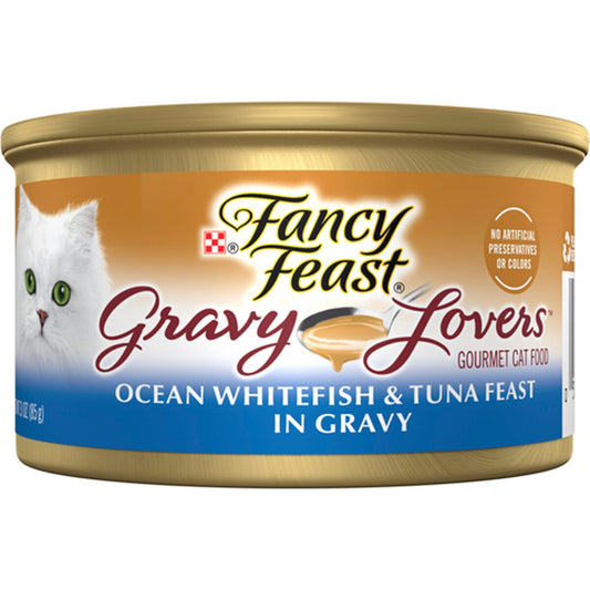Fancy Feast Adult Gravy Lovers Ocean Whitefish & Tuna Wet Cat Food 85g