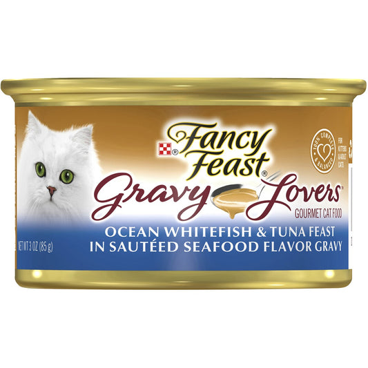Fancy Feast Adult Gravy Lovers Ocean Whitefish & Tuna Wet Cat Food 85g