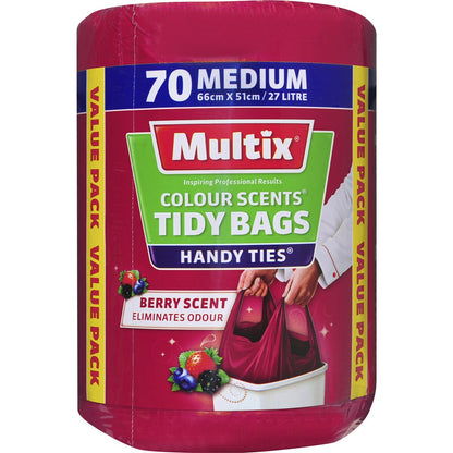 Multix Colour Scents Tidy Bags Medium Berry Scent 70 pack