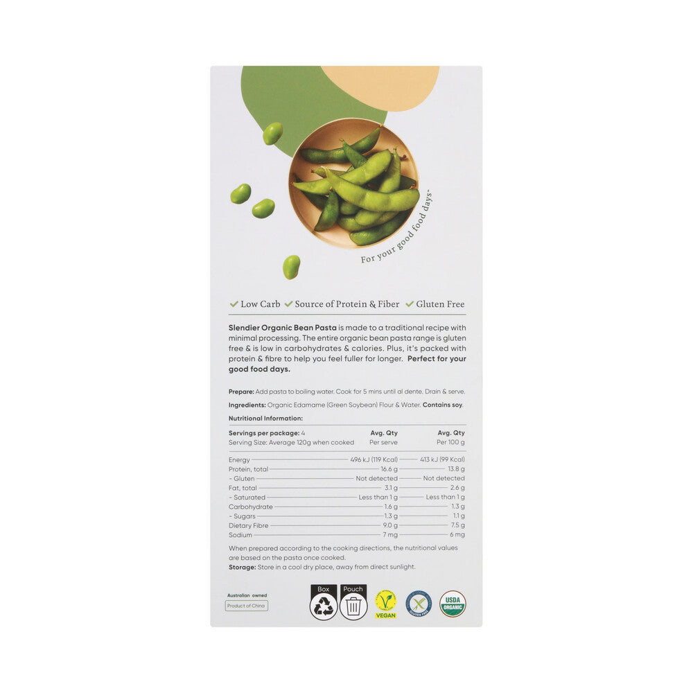 Slendier Edamame Bean Organic Fettuccine - 200g