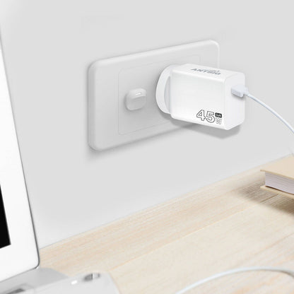 Antsig 45W USB-C GaN Wall Charger - White