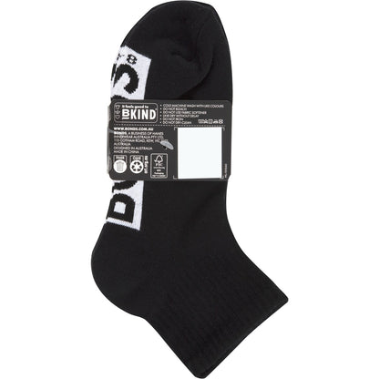 Bonds Womens Socks Sports 1/4 Size 8-11 Assorted 3 Pack