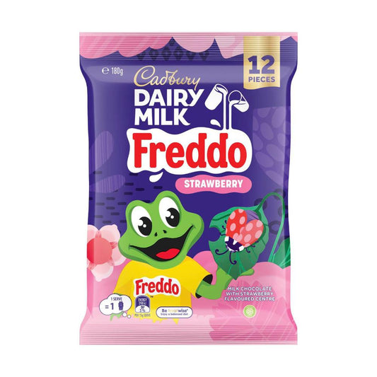 Cadbury Dairy Milk Chocolate Freddo Strawberry Sharepack 12 Pack - 180g