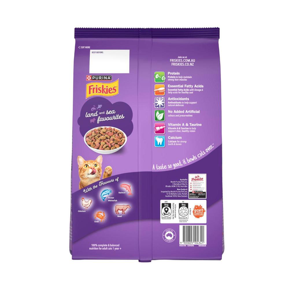 Friskies Dry Adult Surfin & Turfin Favourites Cat Food - 2.5kg