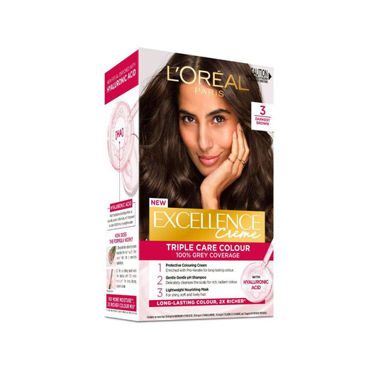 L'Oreal Excellence 3 Darkest Brown - 1 Pack
