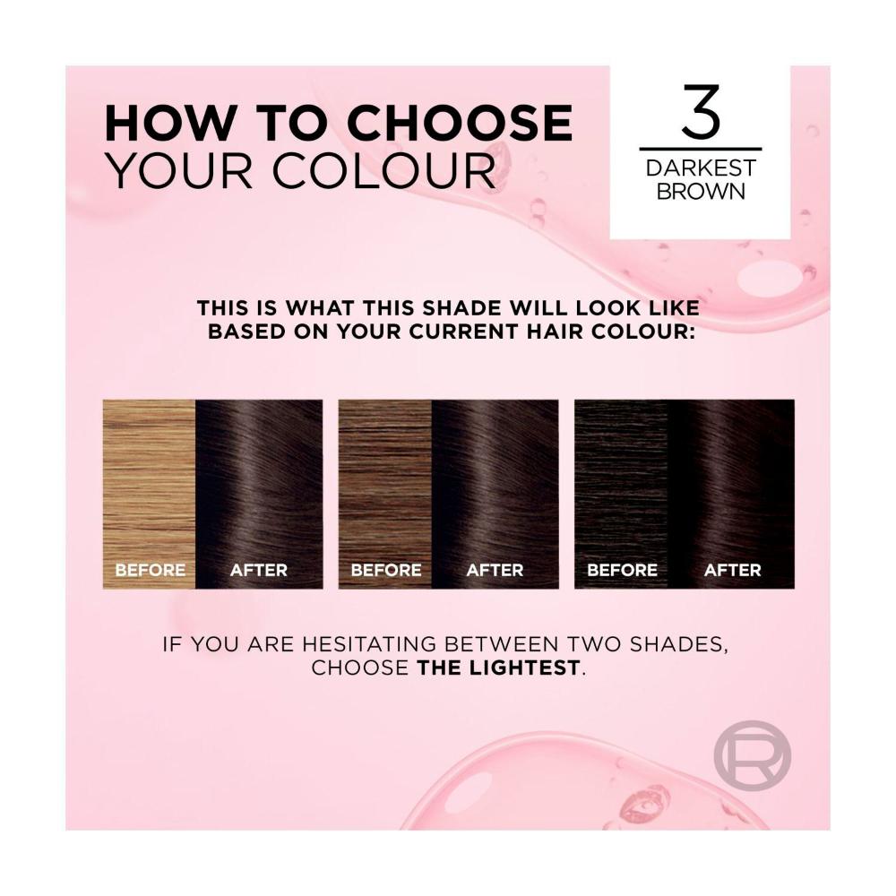 L'Oreal Excellence 3 Darkest Brown - 1 Pack