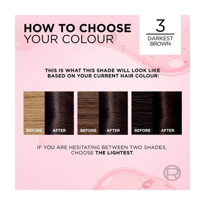L'Oreal Excellence 3 Darkest Brown - 1 Pack