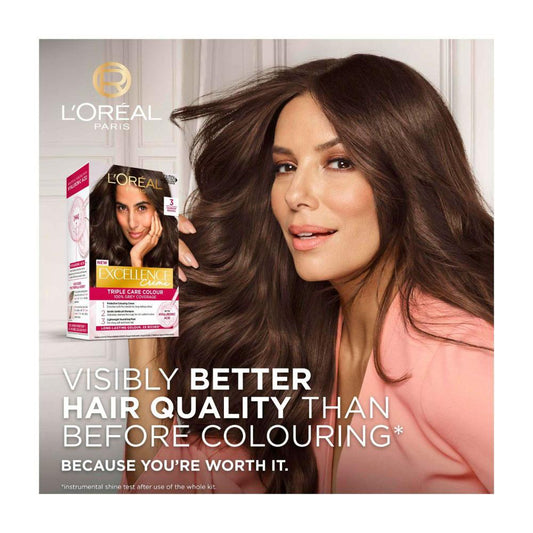 L'Oreal Excellence 3 Darkest Brown - 1 Pack