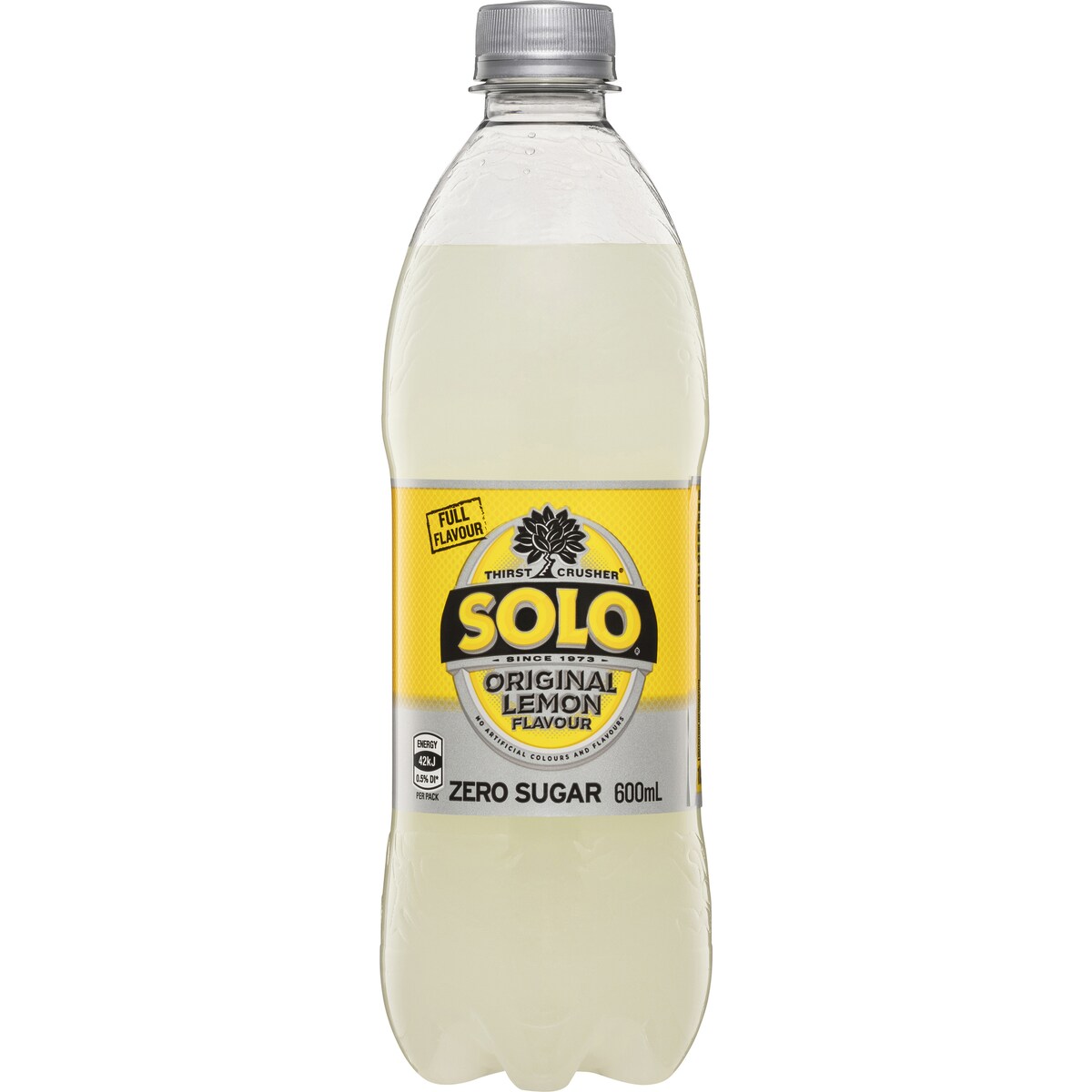 Solo Zero Sugar Original Lemon Soft Drink Bottle 600mL
