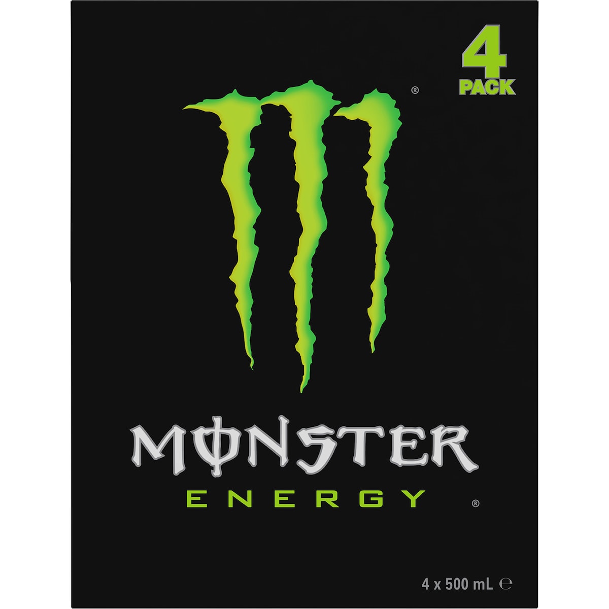 Monster Energy Green Cans 500ml X 4 Pack