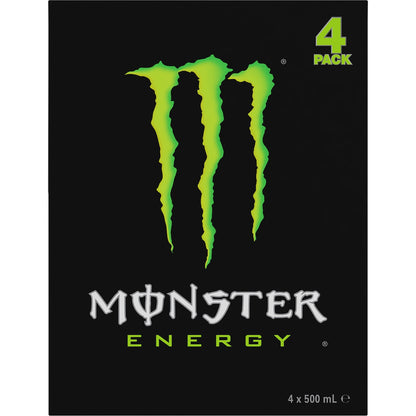 Monster Energy Green Cans 500ml X 4 Pack