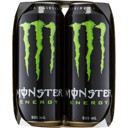 Monster Energy Green Cans 500ml X 4 Pack