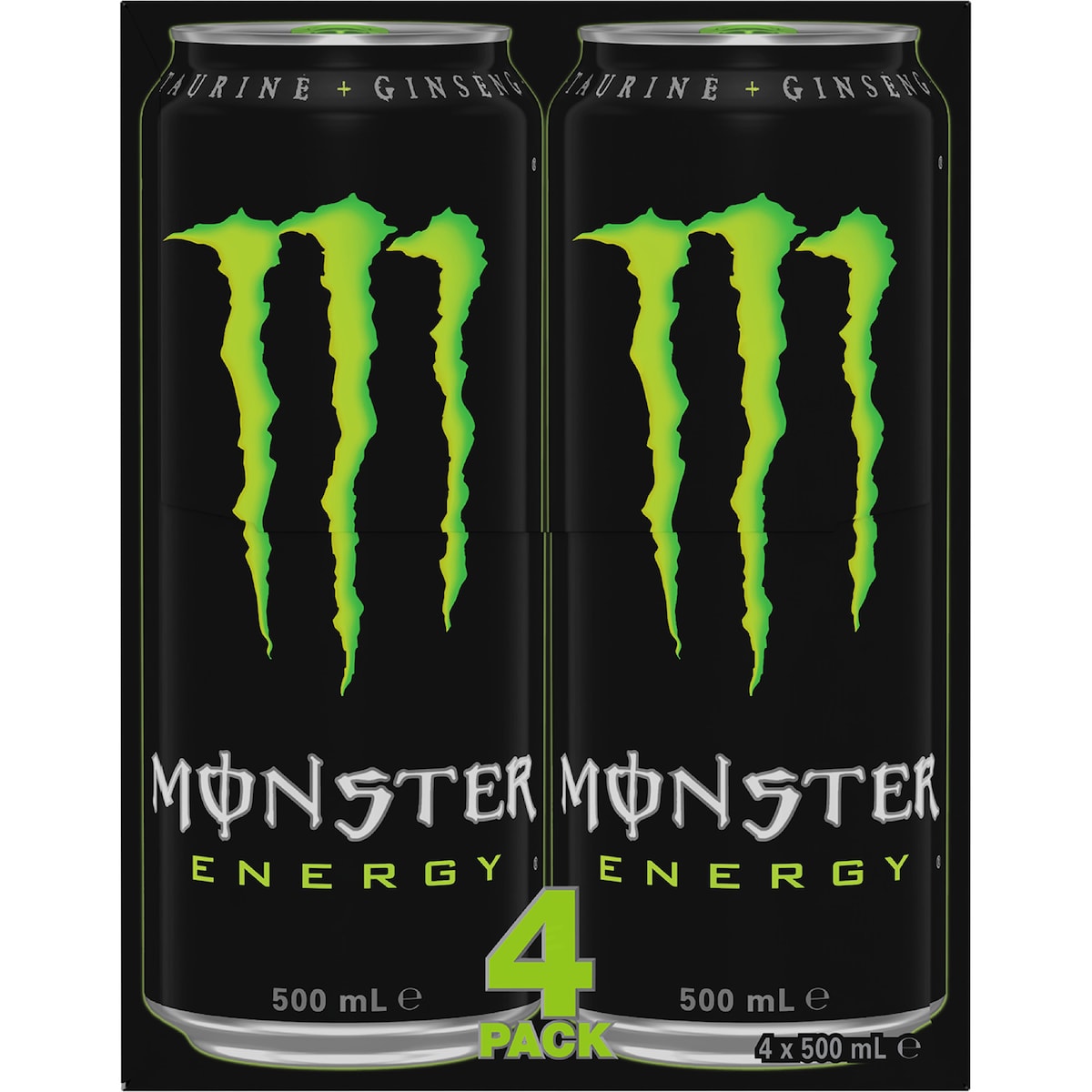 Monster Energy Green Cans 500ml X 4 Pack