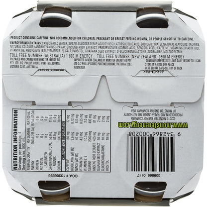 Monster Energy Green Cans 500ml X 4 Pack
