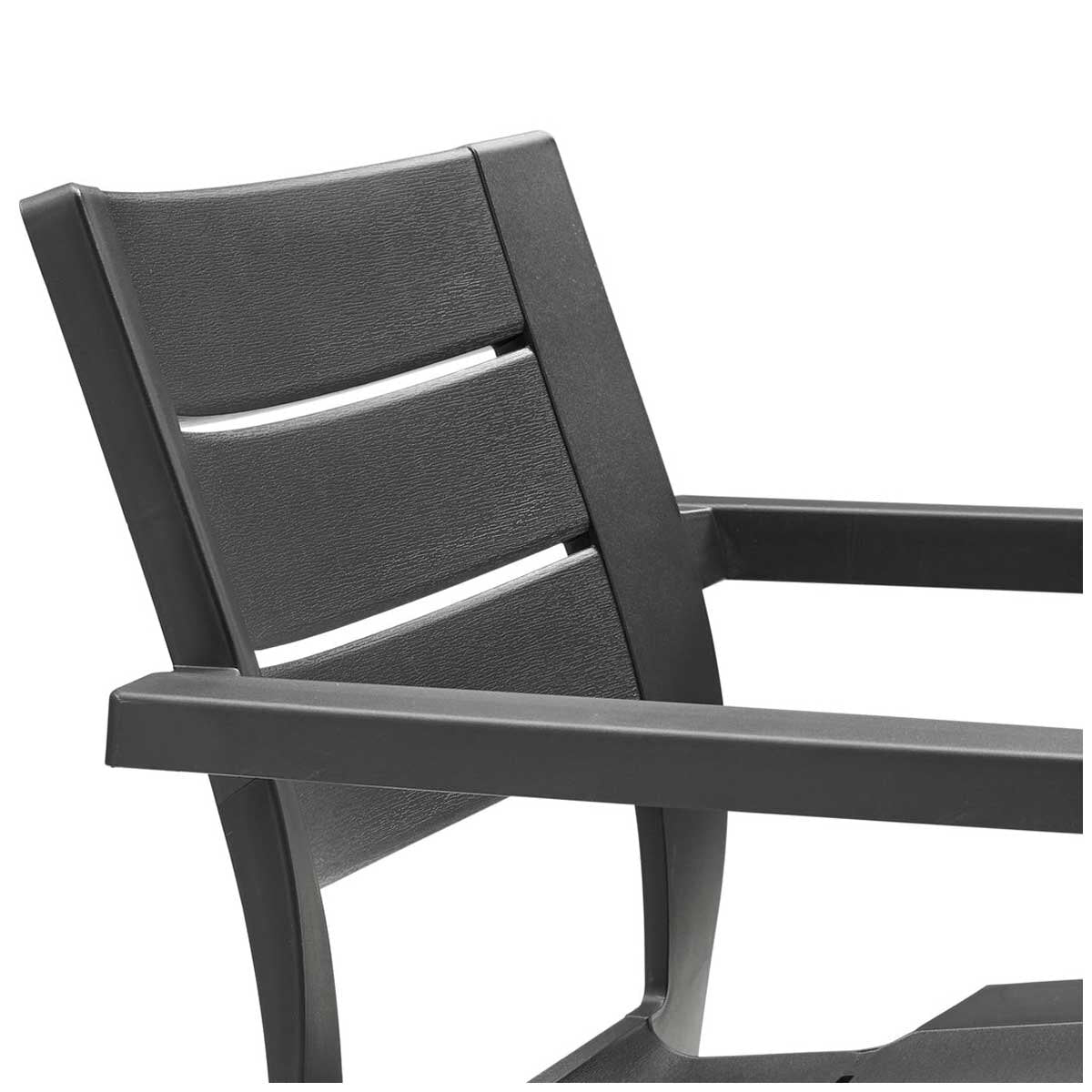 Keter Julie Outdoor Chair Set of 6 Graphite Resin Weather Resistant