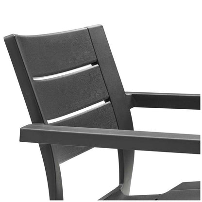 Keter Julie Outdoor Chair Set of 6 Graphite Resin Weather Resistant