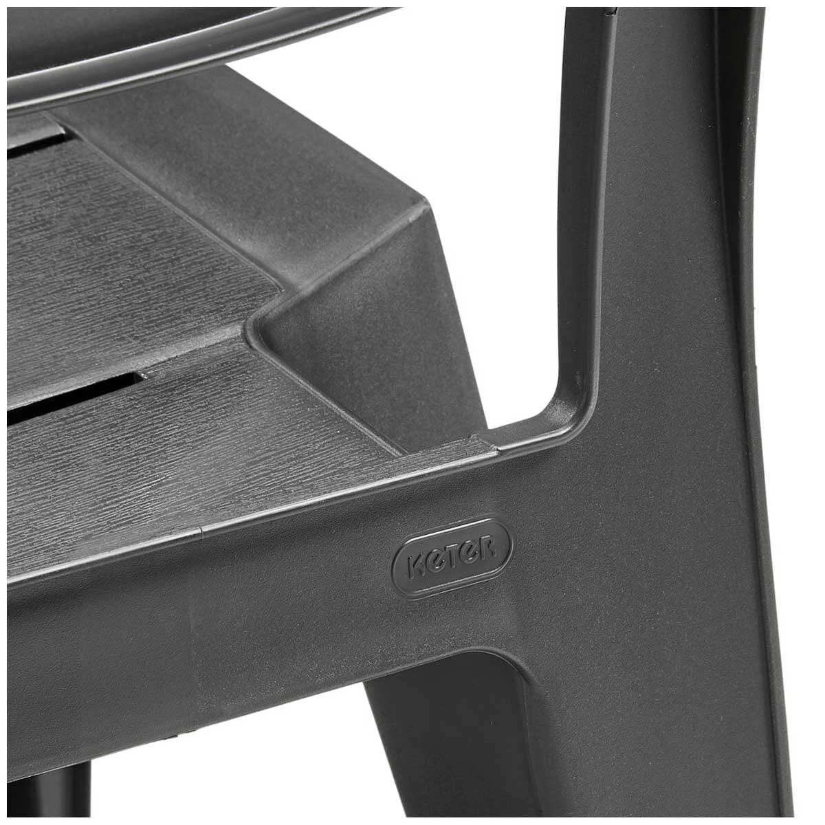 Keter Julie Outdoor Chair Set of 6 Graphite Resin Weather Resistant