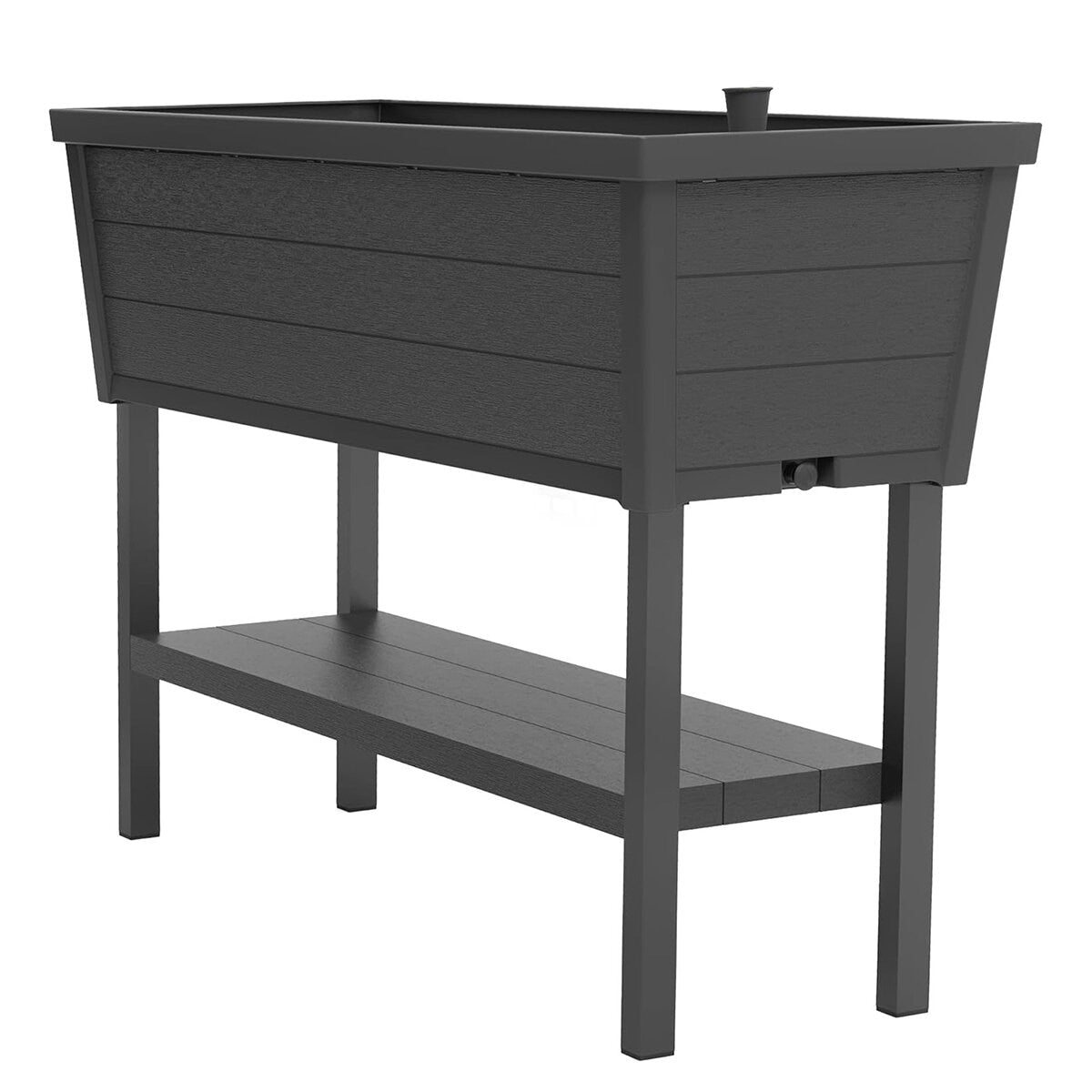 Keter Alfresco Raised Garden Bed Black Uv-Resistant Resin 105L