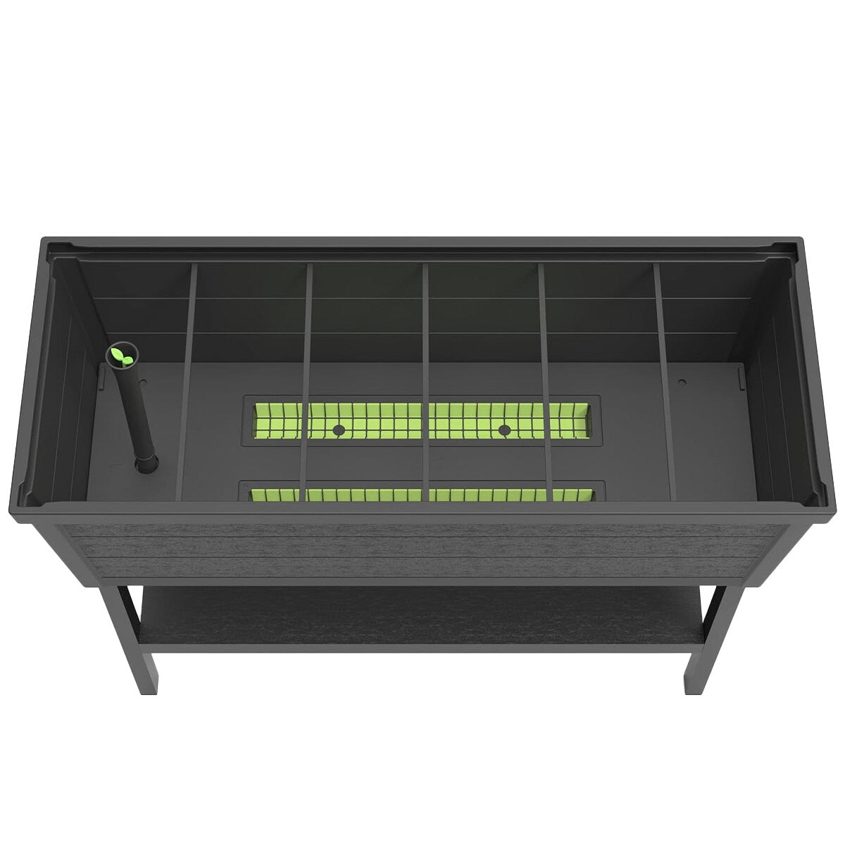 Keter Alfresco Raised Garden Bed Black Uv-Resistant Resin 105L