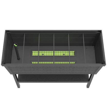 Keter Alfresco Raised Garden Bed Black Uv-Resistant Resin 105L