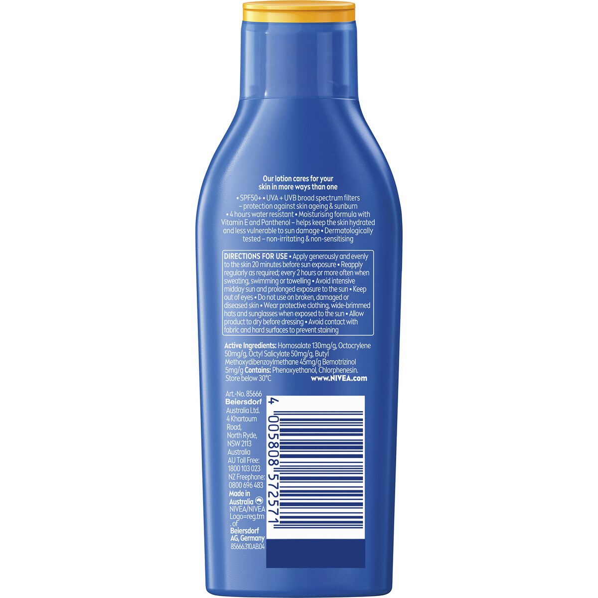 Nivea Sun Protect & Moisture Lock Spf50+ Sunscreen 200ml