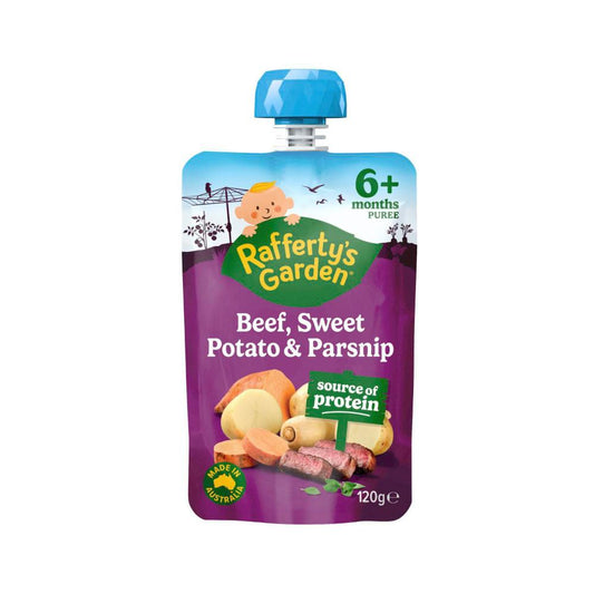 Rafferty's Garden Beef Sweet Potato & Parsnip Protein Baby Food Pouch 6+ Months - 120g