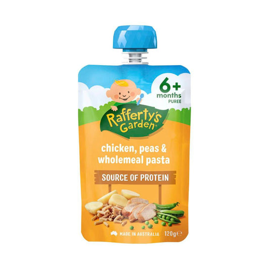 Rafferty's Garden Chicken Peas & Wholemeal Pasta Baby Food Pouch 6+ Months - 120g