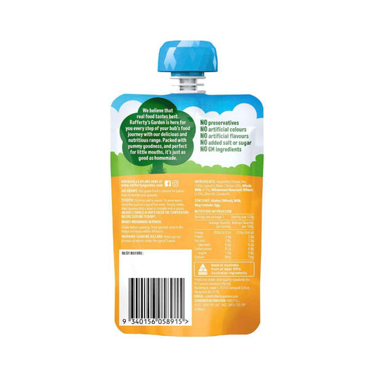 Rafferty's Garden Chicken Peas & Wholemeal Pasta Baby Food Pouch 6+ Months - 120g