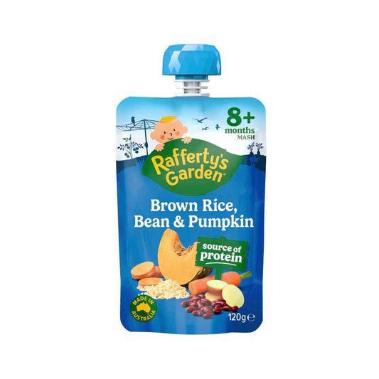 Rafferty's Garden Brown Rice Bean & Pumpkin Baby Food Pouch 8+ Months - 120g