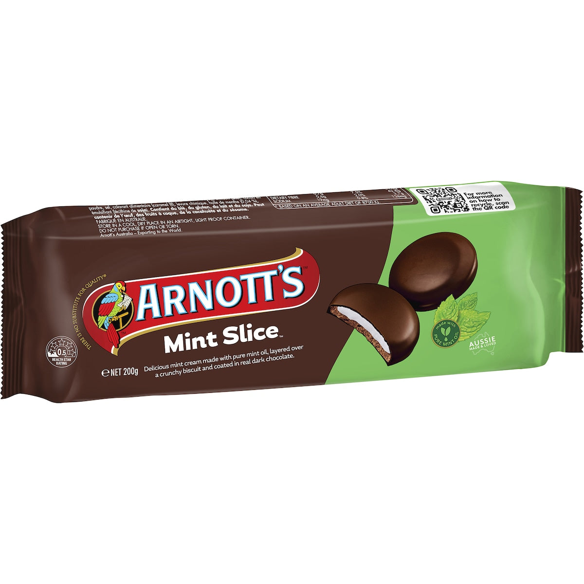 Arnotts Mint Slice Chocolate Biscuits 200g