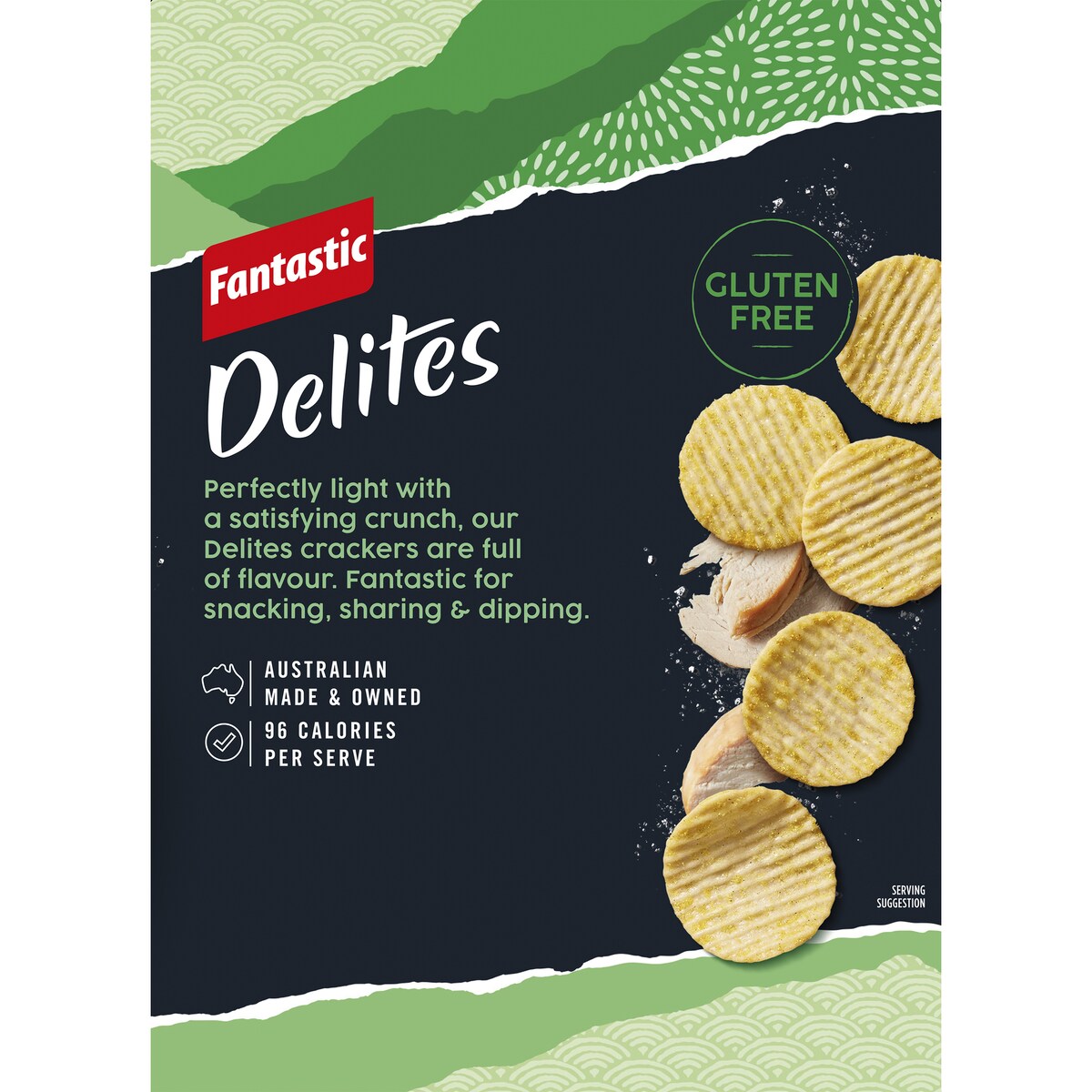 Fantastic Delites Crinkle Cut Rice Snacks Traditional Chicken 100g