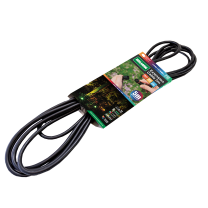 Holman RGB Colour Garden Light Extension Cable - 5m - Black